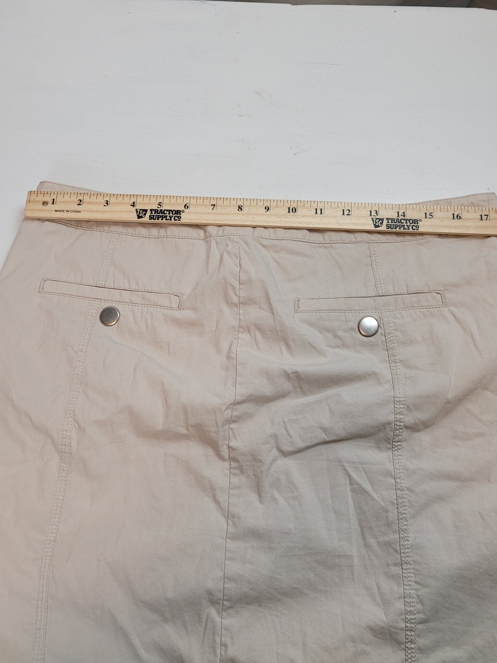 Eddie Bauer Neutral Beige Tie-Waist Mini Skirt - Picture 5 of 6